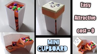 Mini Cupboard made from paper / paper cabinet / paper drawer #minicupboard #papercupboard