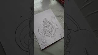 Mahabali Hanuman sketch 🙏🪷😍#jayshreeram #hanuman #jaybajrangbali #shorts