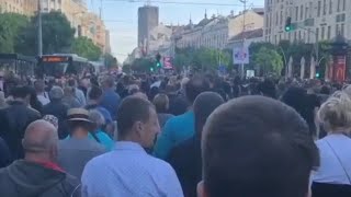 Protest, blokirane Terazije