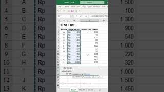 Tes excel: hitung total persediaan dengan SUMPRODUCT  #excel