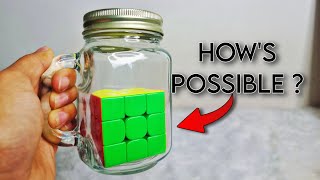 IMPOSSIBLE TRICK TUTORIAL | Cube In Jar |