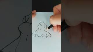 draw a Sexy girl dress drawing Fashion figure tutorial🥂 #drawingeasy #shortvideo #art #drawing