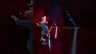 Ninja Saber for the first time! 🐱‍👤 #ninjasaber #feetsaber #beatsaber #vr