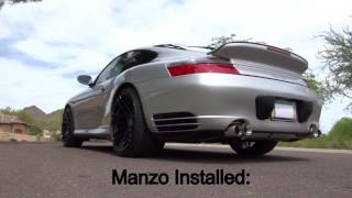 Porsche 911 Twin Turbo Catless Exhaust Sound Before/After Install