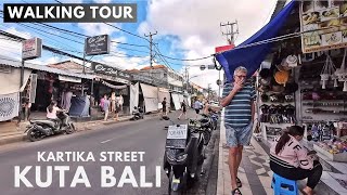 Relaxing Late Afternoon Walk at Kartika Street Kuta Bali German Beach | Walking Tour Bali Today 2024