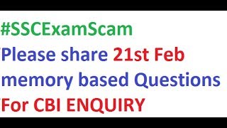 #SSCEXAMSCAM Post 21st Feb's memory based question immediately  Let's talk English IN HINDI