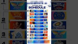 Tata ipl 2023 schedule 🔥