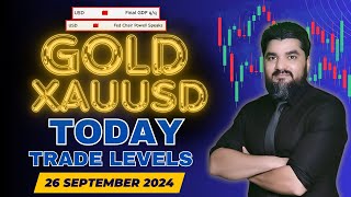 TODAY GOLD XAUUSD TRADE LEVELS | GOLD DAILY FORECAST SELL OR BUY UPDATE 26 SEP 2024 | GOLD ANALYSIS