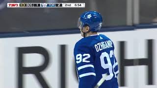 Igor Ozhiganov 1st career NHL goal! 26/11/2018 (Boston Bruins at Toronto Maple Leafs)