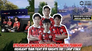 HIGHLIGHT GAMEPLAY BTR KNIGHTS DAY 1 GRUP STAGE PMSL SEA FALL | BTR AMANKAN 1 WWCD DI LAST MATCH