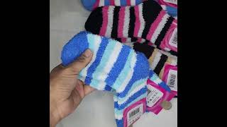 New Women's Colorful Socks Feather Slipper Bed Fuzzy Socks Without Thumb_Multicolour