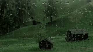 Rain with thunder outside the window. Video for relaxation. 2 hours