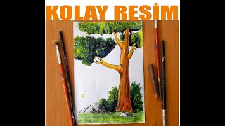 PASTEL AĞAÇ BOYAMA -ÖZAY KOCABAŞ