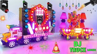 New Ganesh Durga Navratri Radha Krishna DJTrolley Gauri Puja Mini DJ Truck | Kaalimata DJ Light