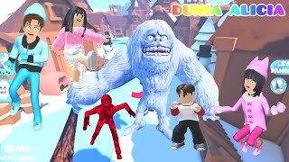 Yuta Mio Dikejar Zombie Lava dan Yeti Raksasa😱❄ | Naik Seluncuran Pelangi | Roblox | Dunia Alicia