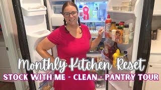 Monthly Kitchen Reset | Fully stocked Fridge and pantry tour July 2023