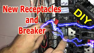 How to install receptacles/outlets and a circuit breaker