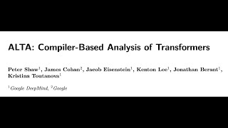 ALTA: Compiler-Based Analysis of Transformers