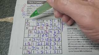 (#9487) Saturday. Tectonic01 Sudoku puzzle. Bonus Extra edition. 10-26-2024 Extra part 4 of 4