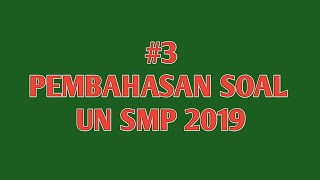 #3 Pembahasan Soal UNBK IPA 2019| SMP