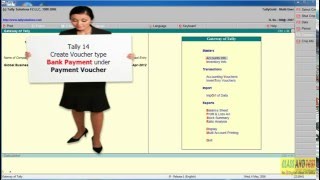 Tally 14  Create Voucher type Bank Payment under Payment Voucher