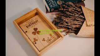 THIỆP CHÚC MỪNG SINH NHẬT ĐẸP TẶNG SẾP NAM SẾP NỮ | MẪU 01| THIỆP GỖ HANDMADE | 0909 808 576