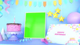 Green screen birthday Slideshow Template Adobe premiere pro