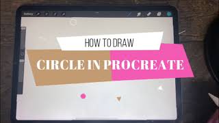 How To Draw A Perfect Circle In Procreate