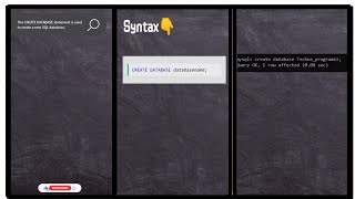 How To Create Database In MYSQL || Full Explanation In One Shot || TECHNO PROGRAMIZ