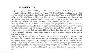 Khởi kiện Quyết định thu hồi đất để thực hiện phân lô kèm dự án làm đường