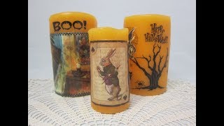 Alice in Wonderland Altered candles DIY