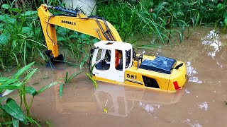 Máy Xúc Làm Việc Trên Địa Hình Khó, Tìm Xe Đồ Chơi, Xe Múc Đất Lên Ô Tô, Xe Tải Chở Cát, Excavator