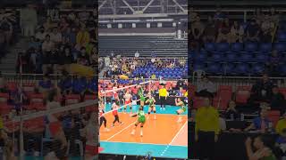 Chery Tiggo Crossover Mylene Paat's spike is too much for CSB Lady Blazer Jessa Dorog