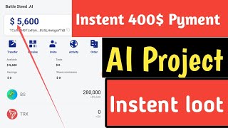 5400$ Pyment proof 🥚সাথে সাথে ৪০০$ সবাই পাবেন।Instent 400$ 😜 New instent pyment app 😍 Ai project