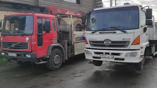 МАНИПУЛЯТОР ВОЛЬВО ЕДЕМ НА ТО, ПРИГНАЛИ HINO 500,АВАРИЯ НА ЛЕНИНГРАДКЕ.