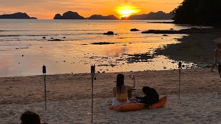 SUNSET IN Las Cabanas El Nido Palawan Philippines