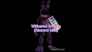 FNAF Characters And Their Favorite Type Of Milk #fnaf #gaming #shorts #fivenightsatfreddys