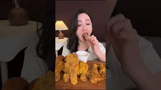 Mukabang Gà rán phủ phomai. Xin mời cả nhà #mukbang #eating #eatwithme #garan #chicken #bhc #shorts