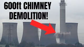 Rugeley Power Station 600ft CHIMNEY DEMOLITION! - 24/01/2021