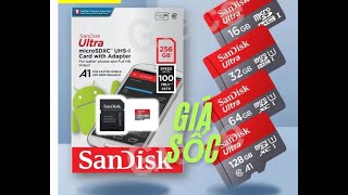 Thẻ Nhớ SANDISK 128GB,64G,32GB Tốc Độ Cao,Chuyên Dụng Cho Camera Wifi,Camera Hành Trình, Điện Thoại