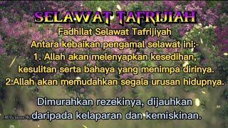 Selawat Tafrijiah Dimurahkan Rezeki Hilang Keresahan Dipancarkan Nur