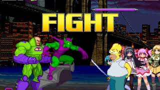 Mugen: Green Goblin and Lex Luthor vs Homer and Homura and friends