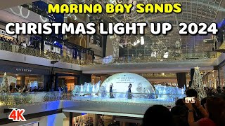 Marina Bay Sands Christmas Light-Up 2024 | Full Tour of Festive Decorations and  Light Displays