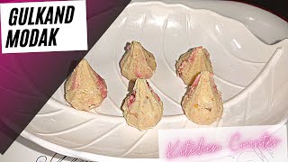 Gulkand Modak | Gulkand Kesar Modak | Milk Powder Gulkand Modak | #Ganesh_chaturthi |#kitchencounter