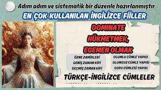 TÜM ÖZNE ZAMİRLERİYLE İNGİLİZCE FİİL ÇALIŞMASI | hükmetmek,egemen olmak