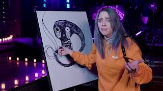 Billie Eilish Attempts The Blank Canvas Challenge?