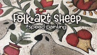 "Folk Art Sheep" Speed Painting