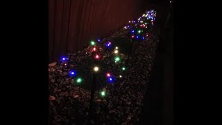 Multicoloured LED Christmas Garden Path Marker Lights