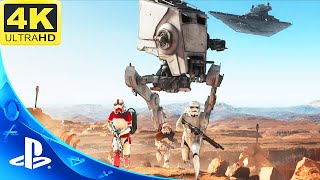 BATTLE OF TATOOINE: Galactic Empire vs Rebels - Star Wars: Battlefront 2 (PS5, 4K ULTRA HD)