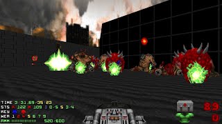 Doom II - Suburbs on nightmare, 1000% kills (TA)